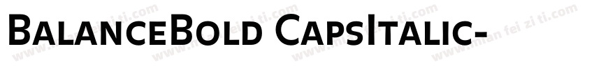 BalanceBold CapsItalic字体转换